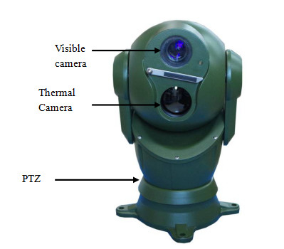 30X光学ズームレンズのドームの取付けられる車のための二重熱カメラの長期Ptzのカメラ